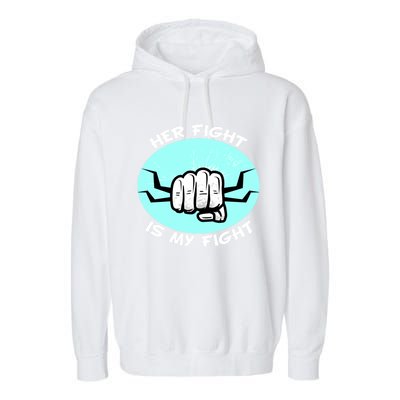 Her Fight Is My Fight Sexual Assault Awareness Month April Gift Garment-Dyed Fleece Hoodie