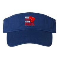 Her Fight Is My Fight Heart Disease Awareness Meaningful Gift Valucap Bio-Washed Visor