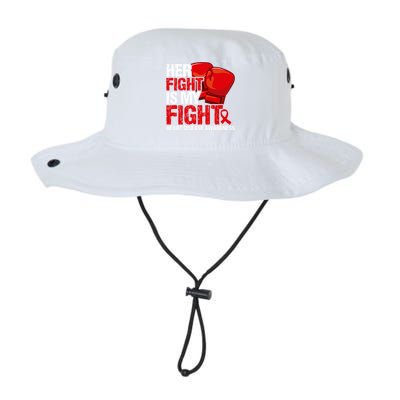 Her Fight Is My Fight Heart Disease Awareness Meaningful Gift Legacy Cool Fit Booney Bucket Hat