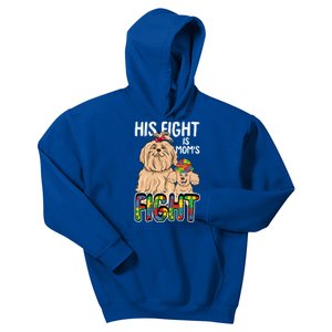 His Fight Is My Fight Autism Awareness Mom Mama Mother Gift Kids Hoodie