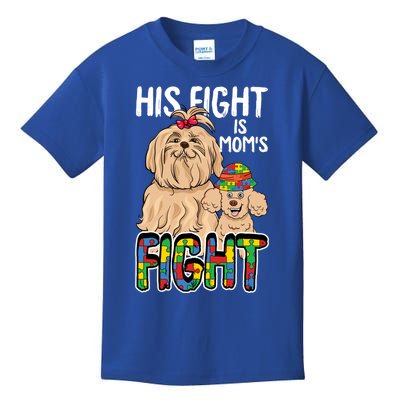 His Fight Is My Fight Autism Awareness Mom Mama Mother Gift Kids T-Shirt