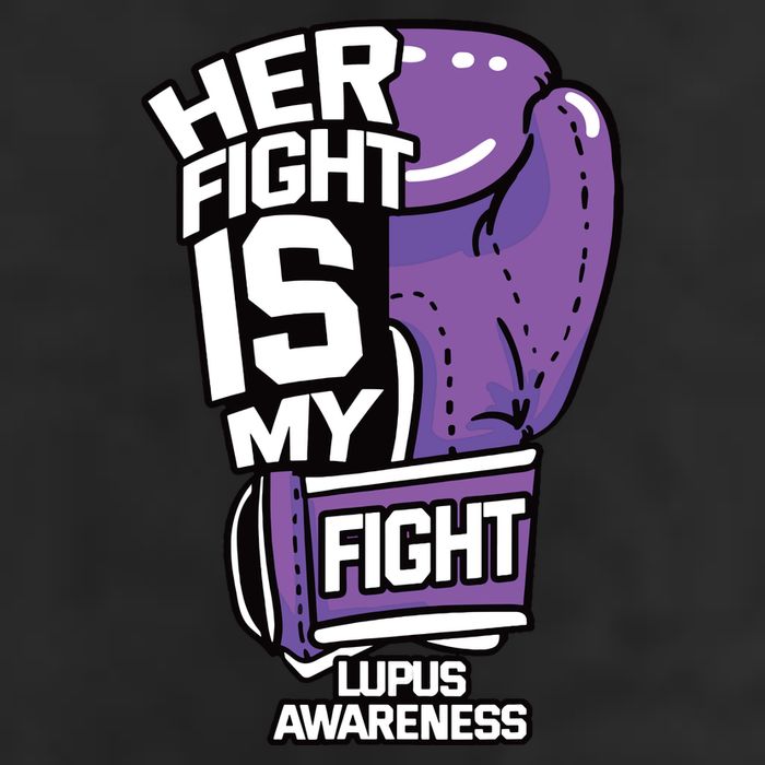 Her Fight Is My Fight Systemic Lupus Erythematosus Purple Cool Comfort Performance Bucket Hat