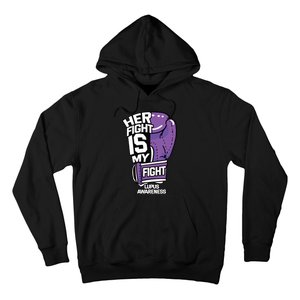 Her Fight Is My Fight Systemic Lupus Erythematosus Purple Hoodie