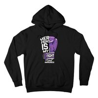 Her Fight Is My Fight Systemic Lupus Erythematosus Purple Hoodie