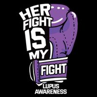 Her Fight Is My Fight Systemic Lupus Erythematosus Purple Flat Bill Trucker Hat