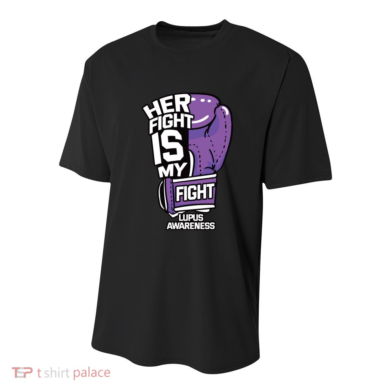 Her Fight Is My Fight Systemic Lupus Erythematosus Purple Youth Performance Sprint T-Shirt