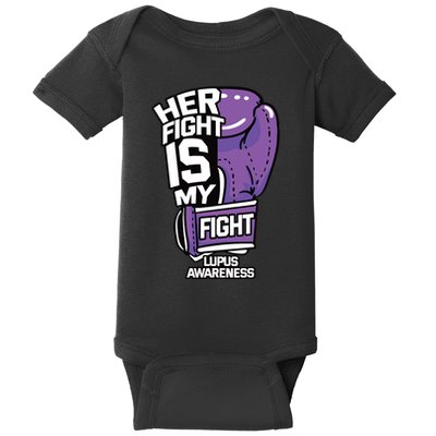 Her Fight Is My Fight Systemic Lupus Erythematosus Purple Baby Bodysuit