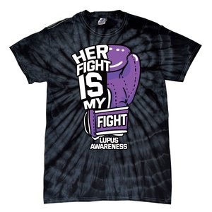 Her Fight Is My Fight Systemic Lupus Erythematosus Purple Tie-Dye T-Shirt