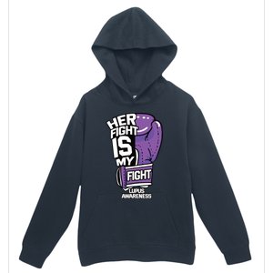 Her Fight Is My Fight Systemic Lupus Erythematosus Purple Urban Pullover Hoodie