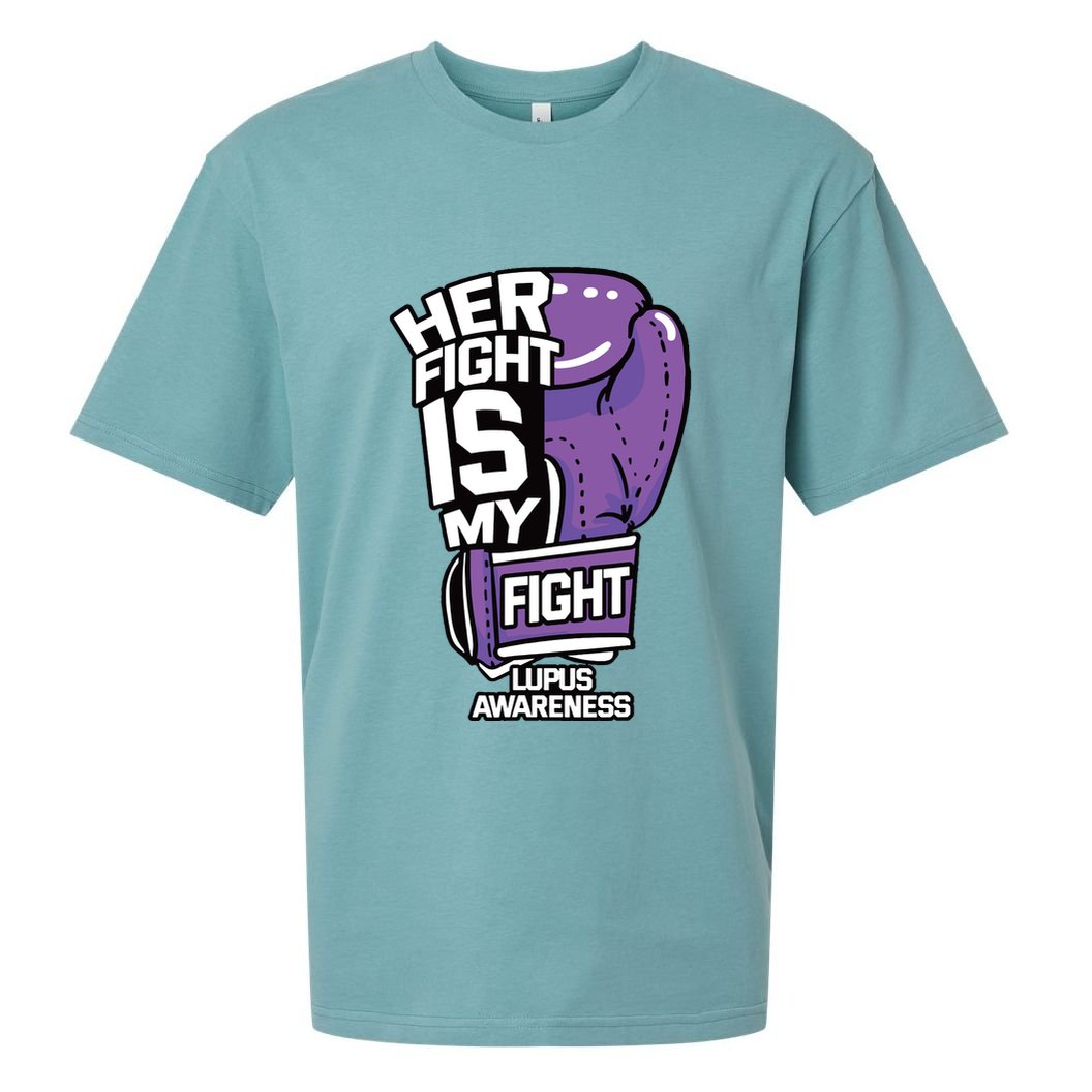 Her Fight Is My Fight Systemic Lupus Erythematosus Purple Sueded Cloud Jersey T-Shirt