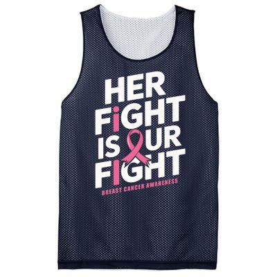 Her Fight Is Our Fight Breast Cancer Awareness Mesh Reversible Basketball Jersey Tank