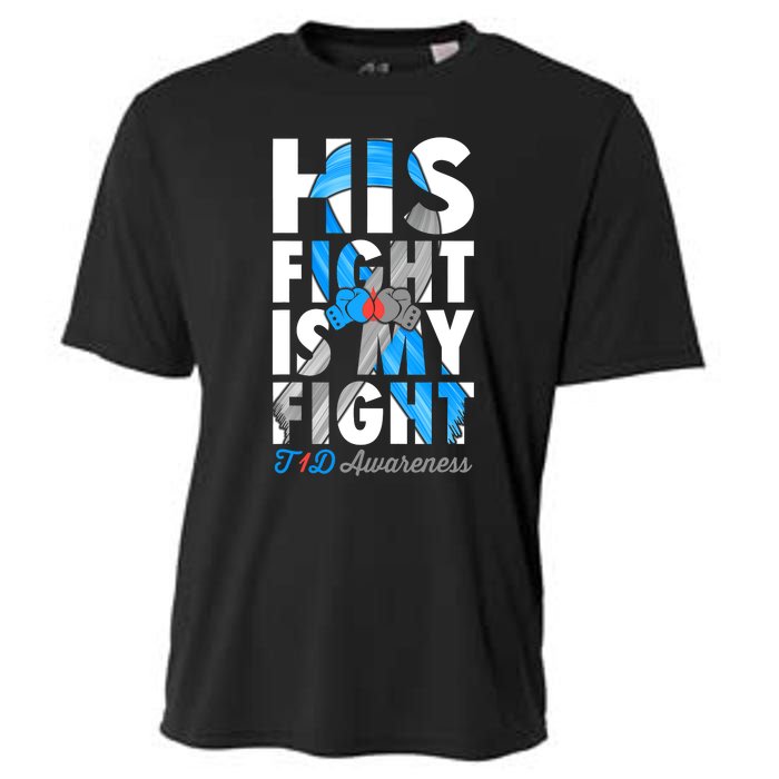 His Fight Is My Fight Type 1 diabetes T1D Diabetes Awareness Cooling Performance Crew T-Shirt