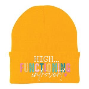 High Functioning Introvert Funny Humor Sarcastic Quote Knit Cap Winter Beanie