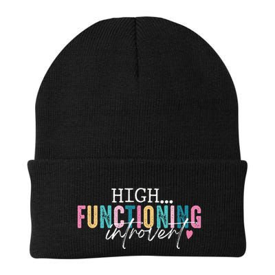 High Functioning Introvert Funny Humor Sarcastic Quote Knit Cap Winter Beanie