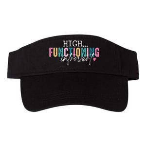 High Functioning Introvert Funny Humor Sarcastic Quote Valucap Bio-Washed Visor