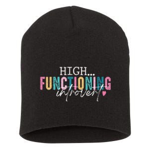 High Functioning Introvert Funny Humor Sarcastic Quote Short Acrylic Beanie