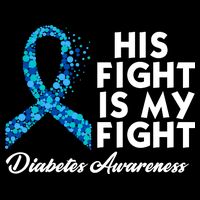 His Fight Is My Fight Diabetes Awareness Backpack