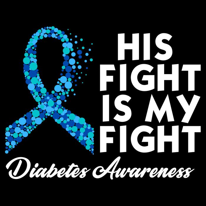 His Fight Is My Fight Diabetes Awareness Backpack