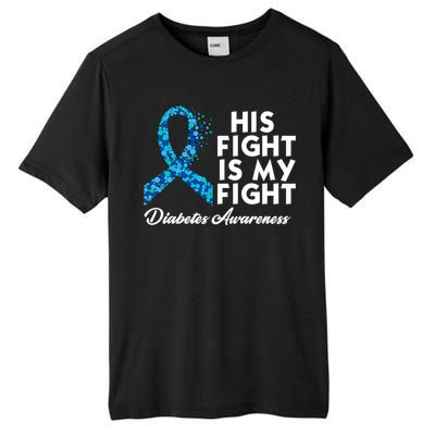 His Fight Is My Fight Diabetes Awareness Tall Fusion ChromaSoft Performance T-Shirt