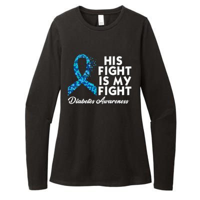 His Fight Is My Fight Diabetes Awareness Womens CVC Long Sleeve Shirt