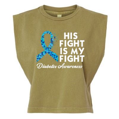 His Fight Is My Fight Diabetes Awareness Garment-Dyed Women's Muscle Tee