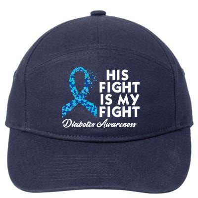 His Fight Is My Fight Diabetes Awareness 7-Panel Snapback Hat
