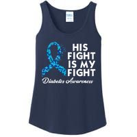 His Fight Is My Fight Diabetes Awareness Ladies Essential Tank