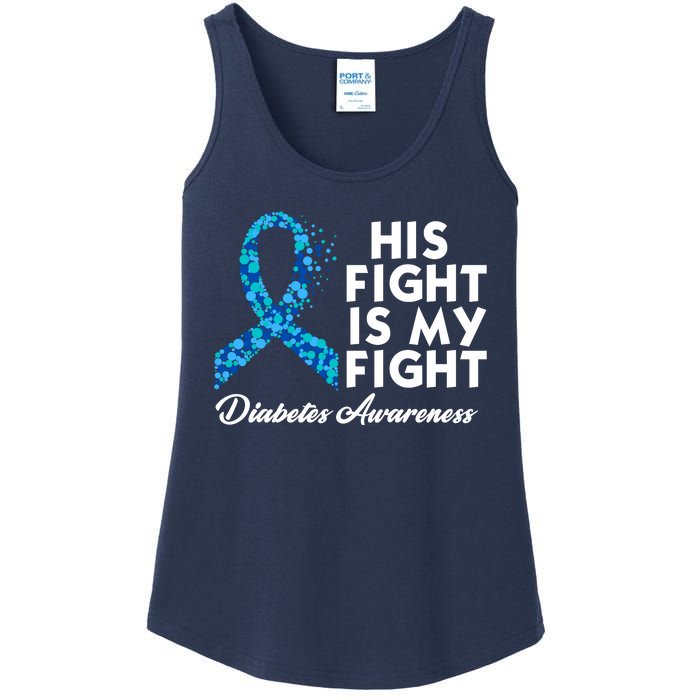 His Fight Is My Fight Diabetes Awareness Ladies Essential Tank