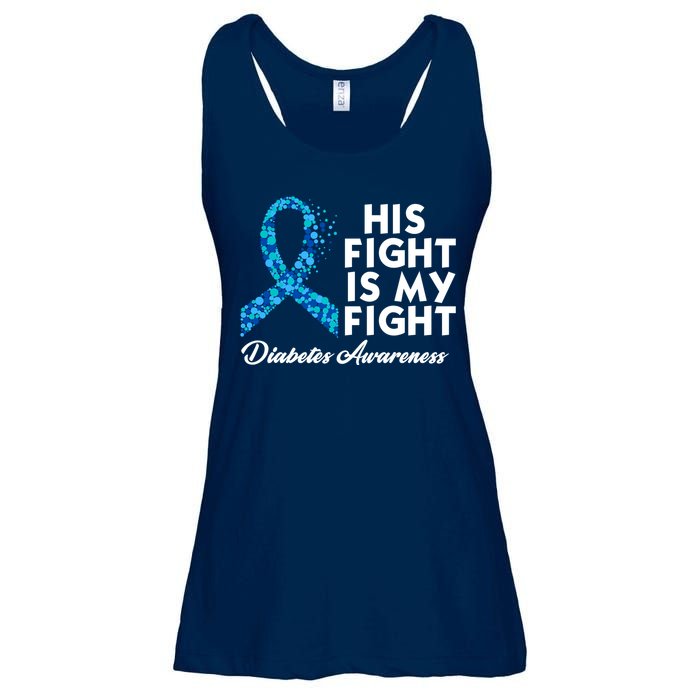 His Fight Is My Fight Diabetes Awareness Ladies Essential Flowy Tank