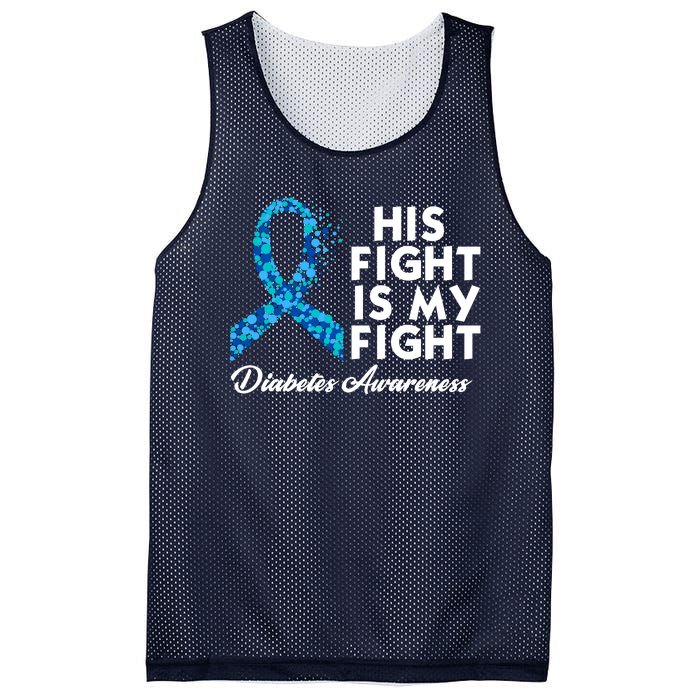 His Fight Is My Fight Diabetes Awareness Mesh Reversible Basketball Jersey Tank