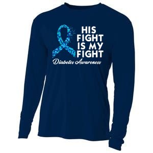 His Fight Is My Fight Diabetes Awareness Cooling Performance Long Sleeve Crew