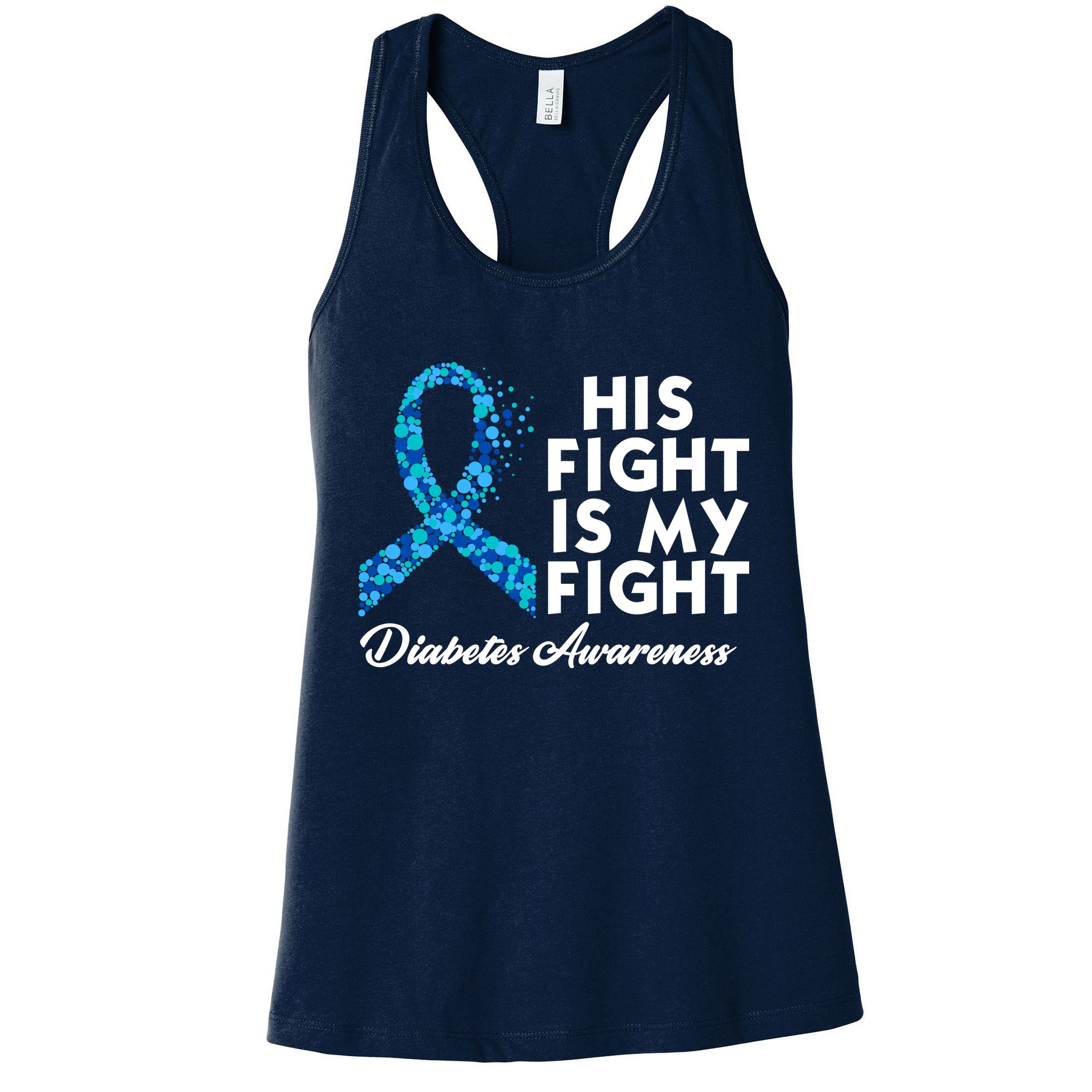 His Fight Is My Fight Diabetes Awareness Womens Tank Top