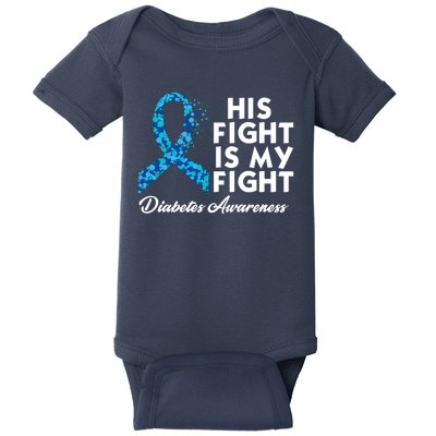 His Fight Is My Fight Diabetes Awareness Baby Bodysuit