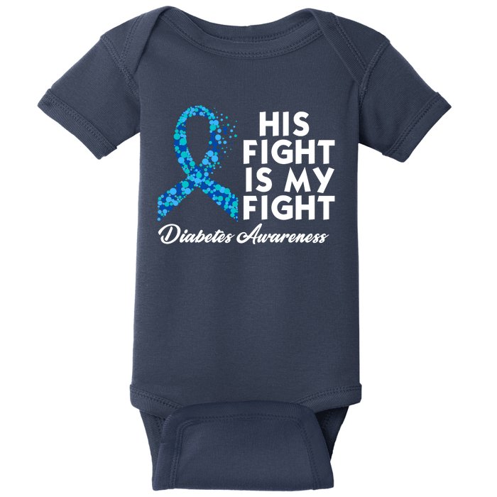 His Fight Is My Fight Diabetes Awareness Baby Bodysuit