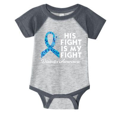 His Fight Is My Fight Diabetes Awareness Infant Baby Jersey Bodysuit