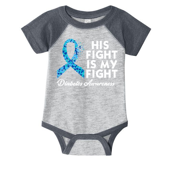 His Fight Is My Fight Diabetes Awareness Infant Baby Jersey Bodysuit