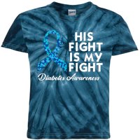 His Fight Is My Fight Diabetes Awareness Kids Tie-Dye T-Shirt