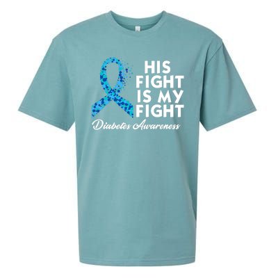 His Fight Is My Fight Diabetes Awareness Sueded Cloud Jersey T-Shirt