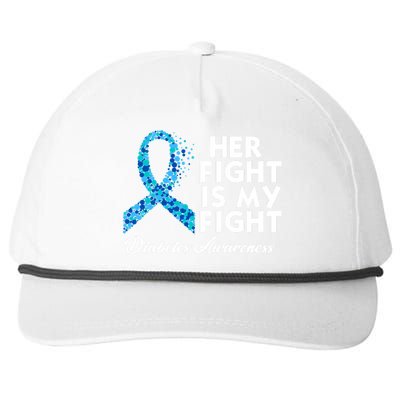 Her Fight Is My Fight Diabetes Awareness Snapback Five-Panel Rope Hat