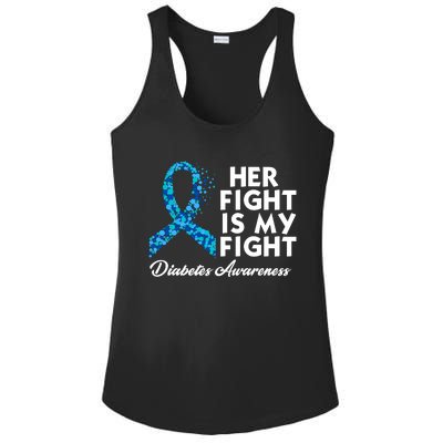 Her Fight Is My Fight Diabetes Awareness Ladies PosiCharge Competitor Racerback Tank