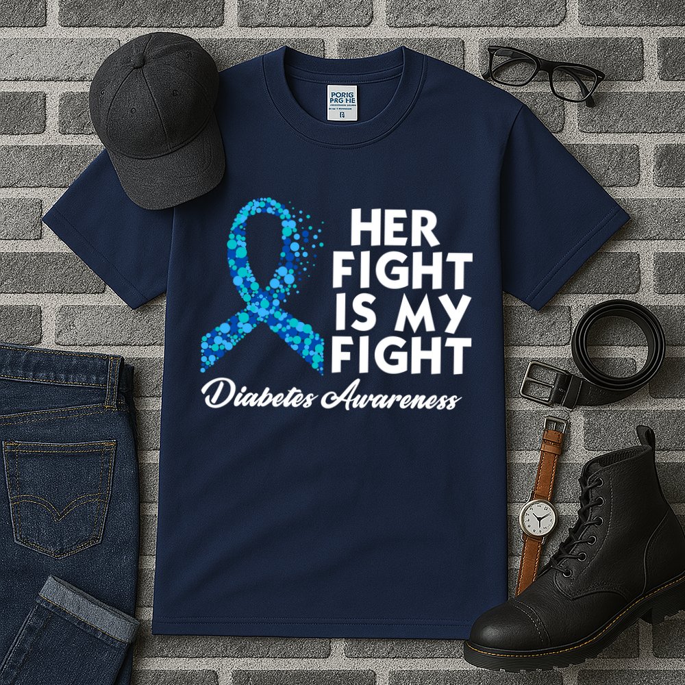 Her Fight Is My Fight Diabetes Awareness Tall T-Shirt
