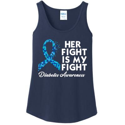 Her Fight Is My Fight Diabetes Awareness Ladies Essential Tank