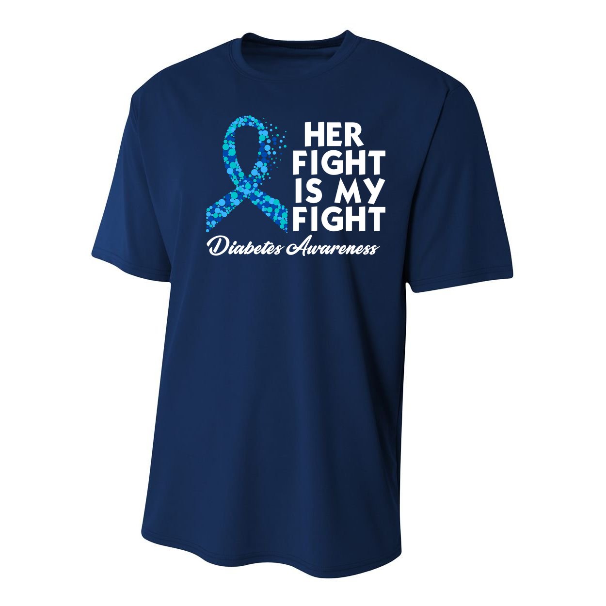 Her Fight Is My Fight Diabetes Awareness Youth Performance Sprint T-Shirt