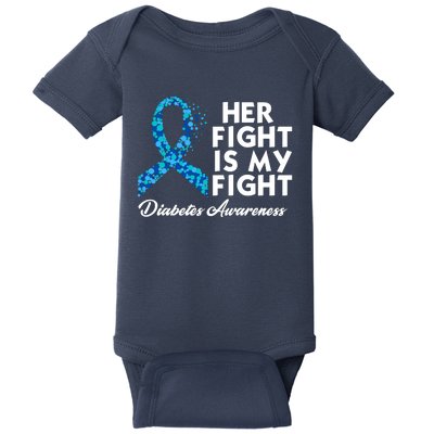 Her Fight Is My Fight Diabetes Awareness Baby Bodysuit