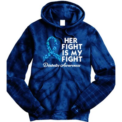 Her Fight Is My Fight Diabetes Awareness Tie Dye Hoodie