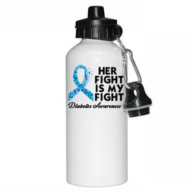 Her Fight Is My Fight Diabetes Awareness Aluminum Water Bottle