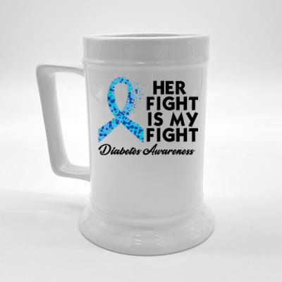 Her Fight Is My Fight Diabetes Awareness Beer Stein