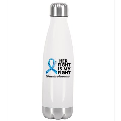 Her Fight Is My Fight Diabetes Awareness Stainless Steel Insulated Water Bottle