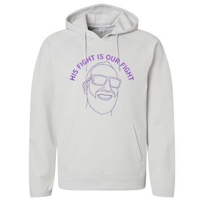 His Fight Is Ours Performance Fleece Hoodie