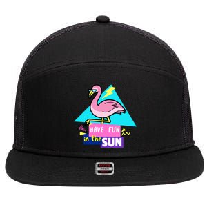 Have Fun In The Sun Gift 7 Panel Mesh Trucker Snapback Hat